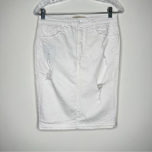 Zara White Jean Skirt